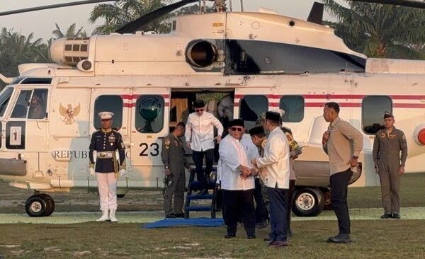 Prabowo Tiba di Aceh Tamiang Jelang Pelaksanaan Salat Id