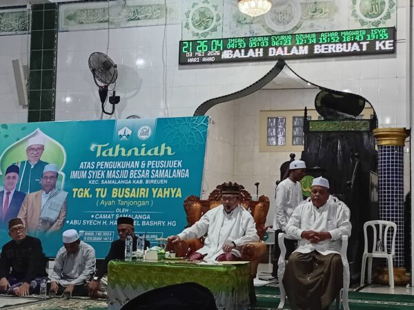Prosesi Pelantikan Imam Masjid Besar Samalanga Berjalan Khidmat dan Sukses